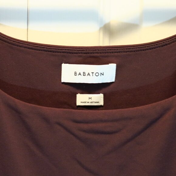 BABATON Contour Squareneck Rich Mocha Brown in size M - Picture 4 of 5